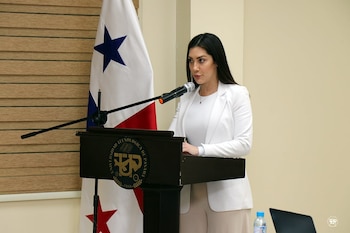 Astrid Ábrego González, viceministra de Comercio Exterior, destacó que la confianza institucional, la estabilidad jurídica y la transparencia son claves para atraer inversión de calidad. Tomada de la UTP