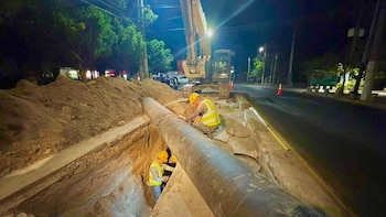 La Anda ha realizado diferentes conexiones de tuberías hacia la planta de Ilopango para el abastecimiento de agua potable a diferentes distritos que serán beneficiados el recurso hídrico./(ANDA)