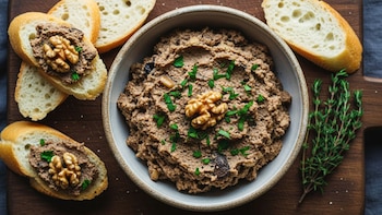 La combinación de champiñones frescos