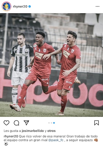 Mensaje de Rhyner en su