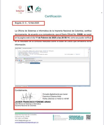 En el certificado, se menciona
