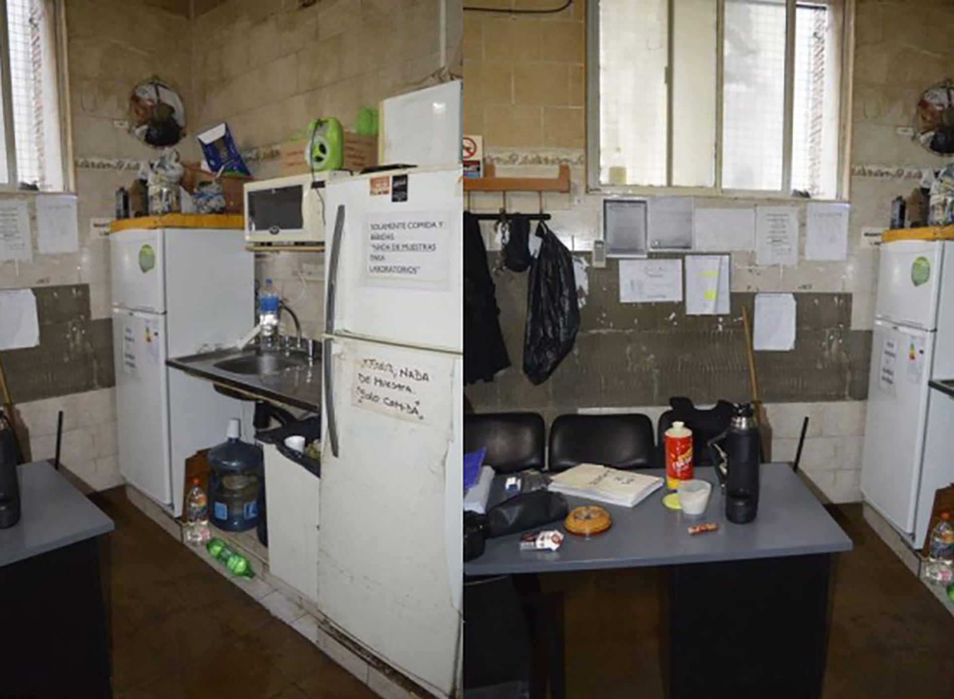 Imagen del sitio donde funcionaba la guardia interna de la comisaría. Foto: dictamen de la PROCUVIN