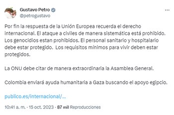 El presidente Gustavo Petro anunció