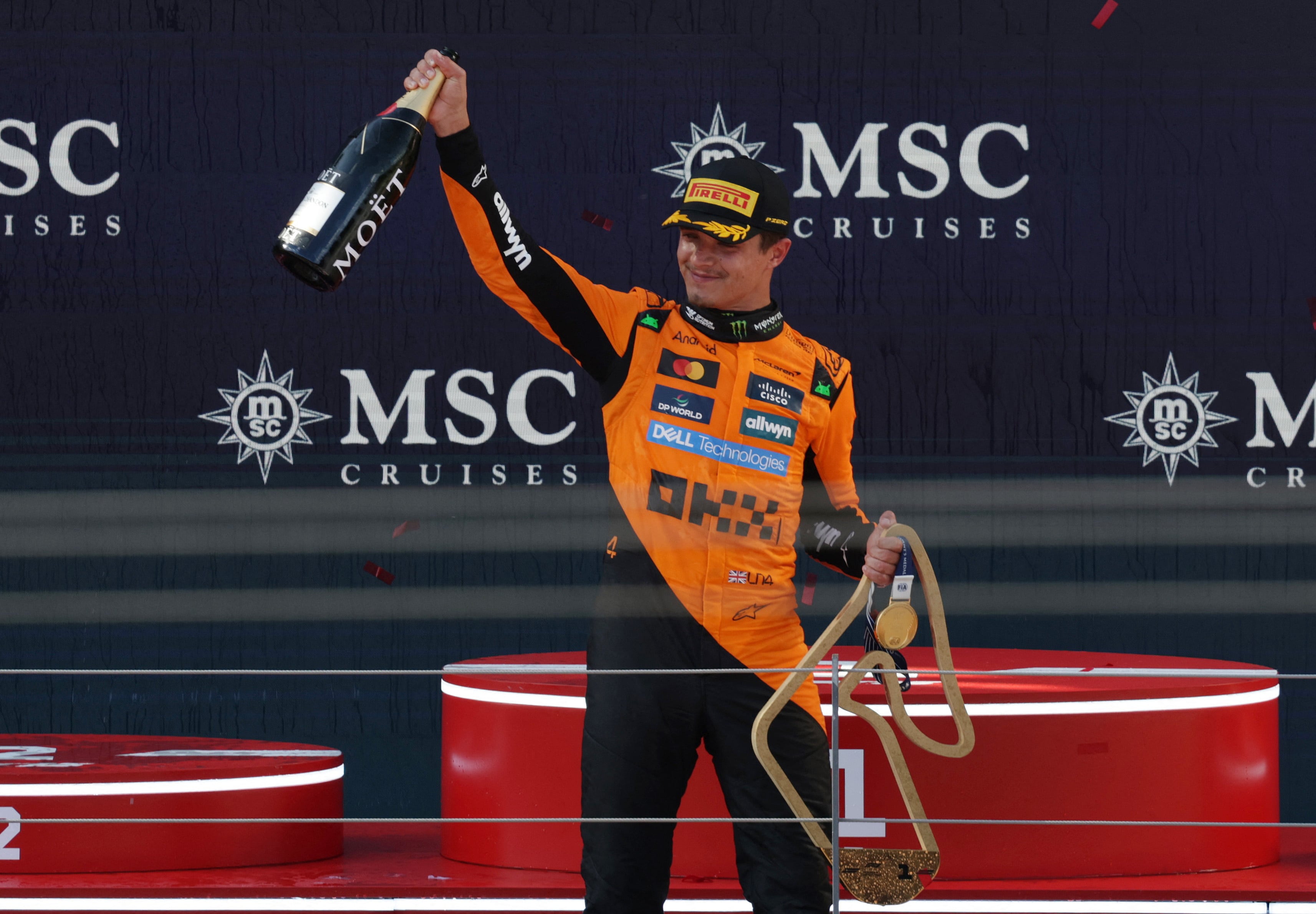 Lando Norris es el último ganador del GP de Austria en el Red Bull Ring (REUTERS/Leonhard Foeger)