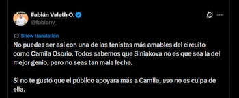 El periodista especializado en tenis