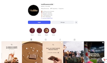 Esta es la cuenta de Instagram en la que se promocionan los chocolates - crédito mellowxocolat / Instagram