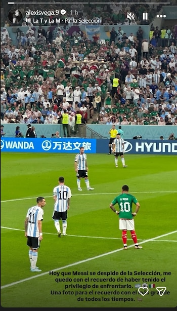 Este fue el mensaje que Alexis Vega dedicó a Messi en su despedida (IG/ @alexisvega.9)