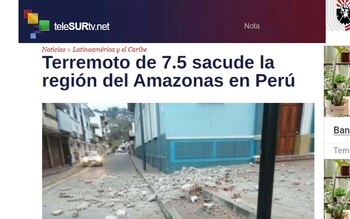Terremoto en Amazonas: distintos medios