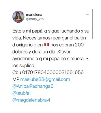 oxigeno maria elena