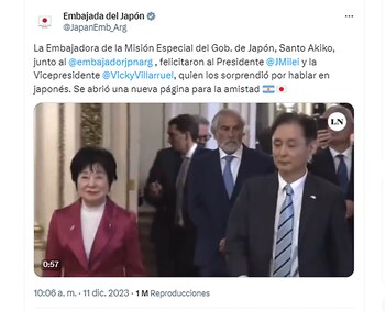 Victoria Villarruel habla en japonés