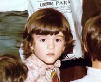 Christian Sancho, con cuatro años