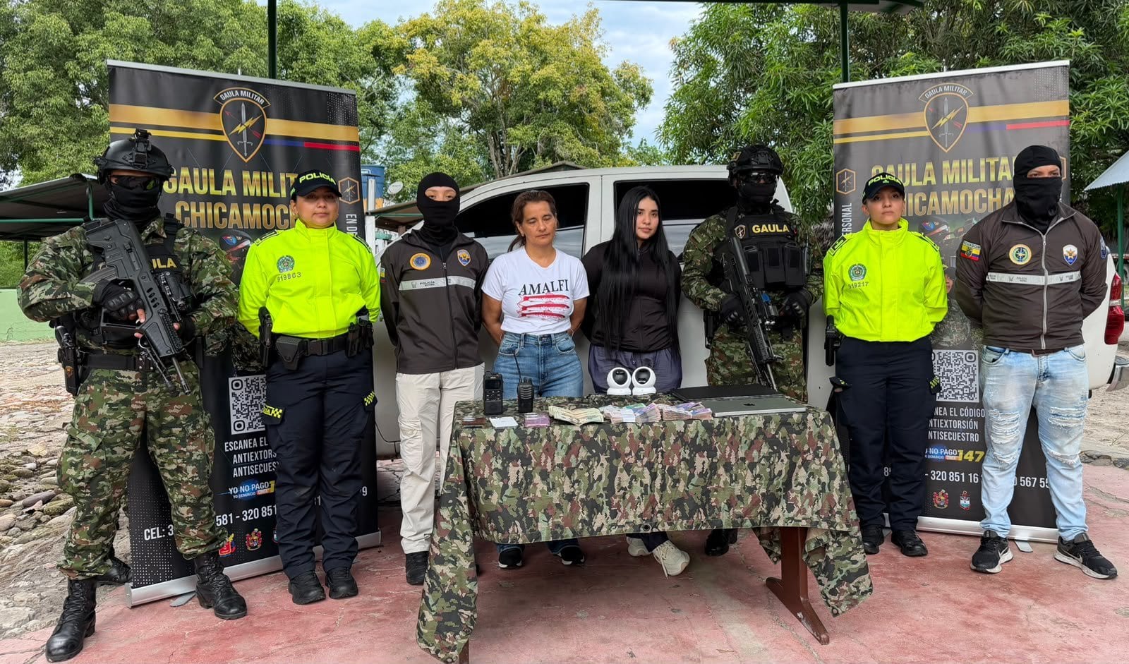 La investigación ecuatoriana sostiene el uso de empresas ficticias para canalizar recursos de la organización Los Choneros - crédito Policía Nacional de Colombia