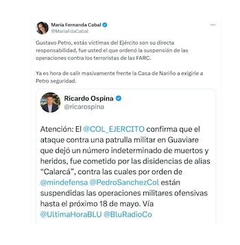 Con esta publicación, la senadora