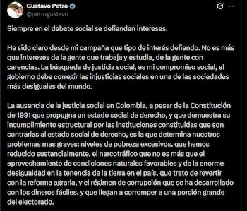 Gustavo Petro aseguró que la