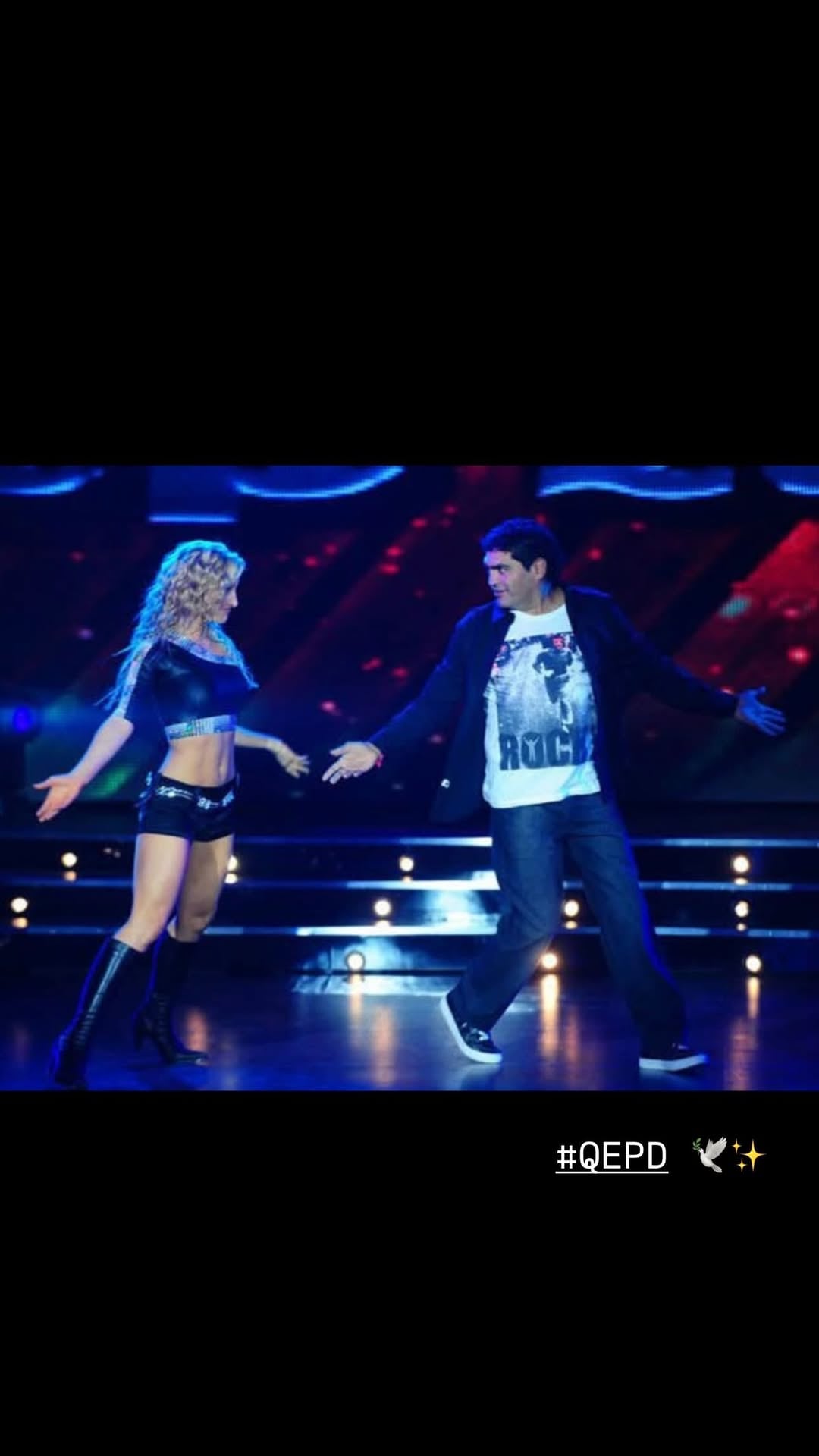 Sofía, quien fue la bailarina del boxeador en el programa de Marcelo Tinelli, compartió una foto de ese tiempo (Instagram)