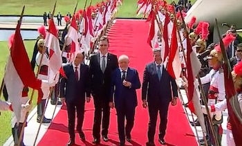 Lula da Silva llega al Congreso apra jurar como presidente de Brasil