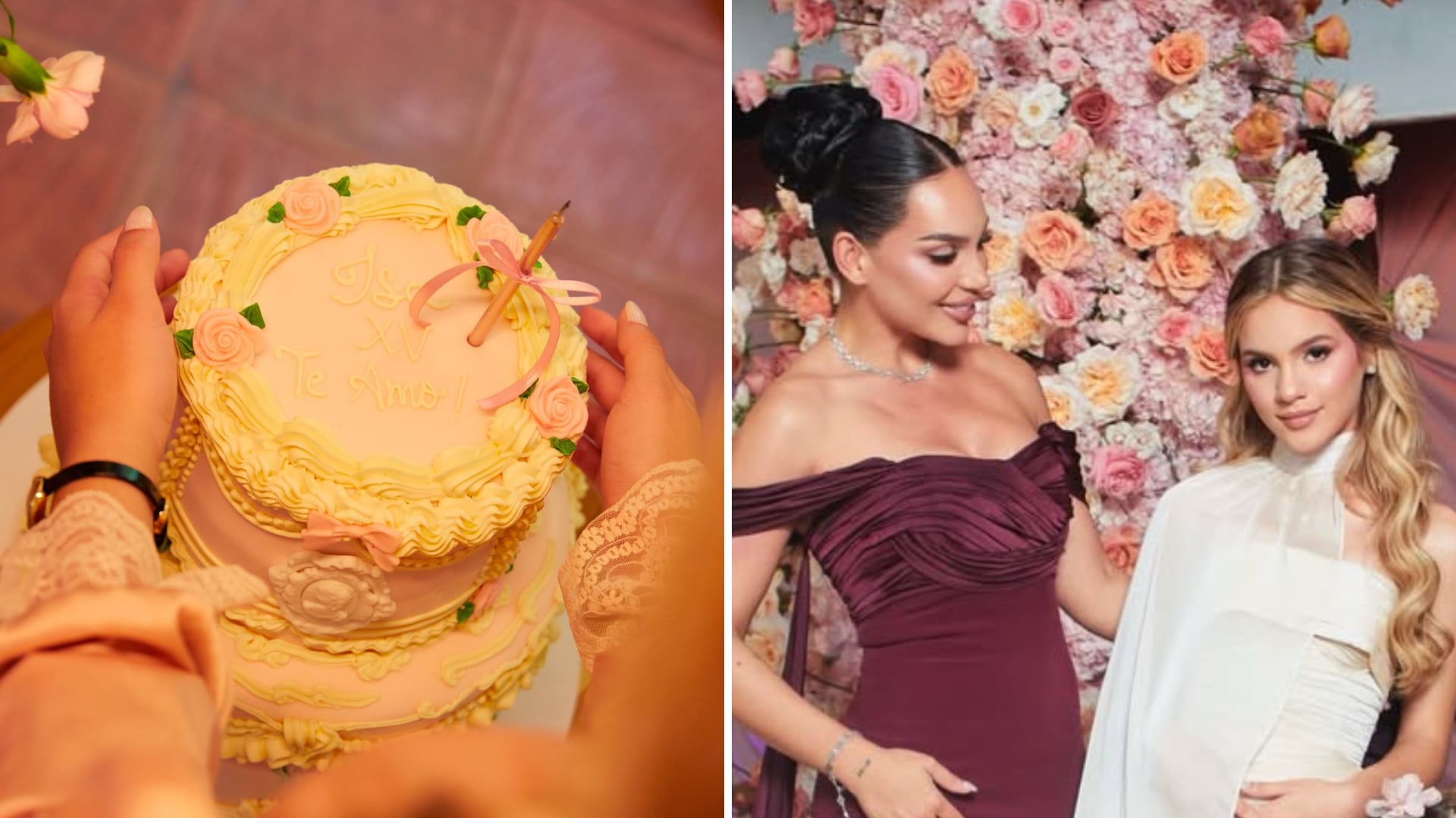 Andrea Valdiri reveló en sus redes sociales que un error inesperado dejó varias tortas sin tocarse durante la fiesta de 15 años de su hija - crédito @andreavaldirisos/Instagram