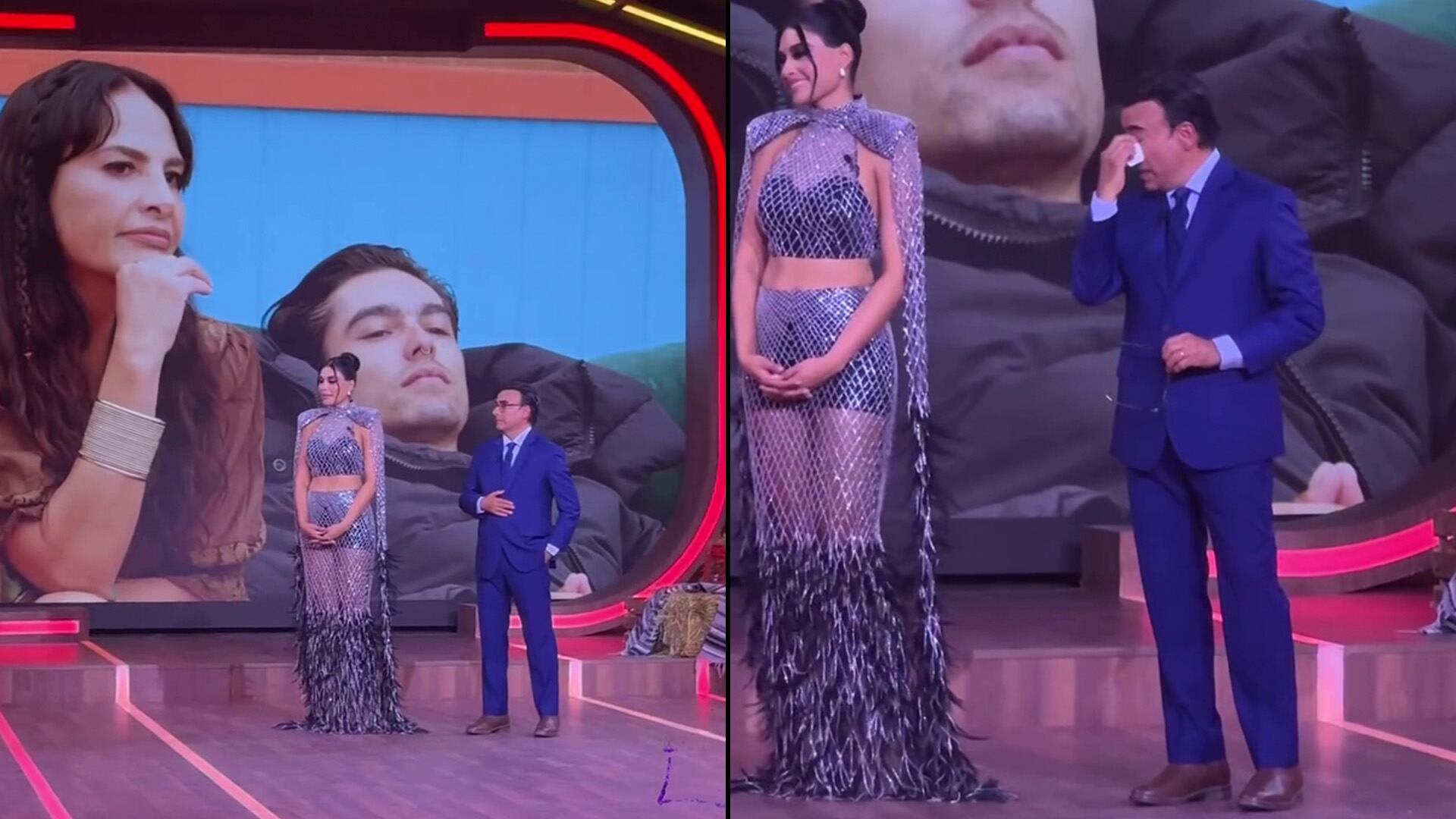 En plena gala de eliminación de La Granja VIP, el conductor Adal Ramones vivió un momento emontivo al llegar al borde de las lágrimas tras una plática entre Lola Cortés y Sergio Mayer MoriCrédito: Instagram/ TV Azteca
