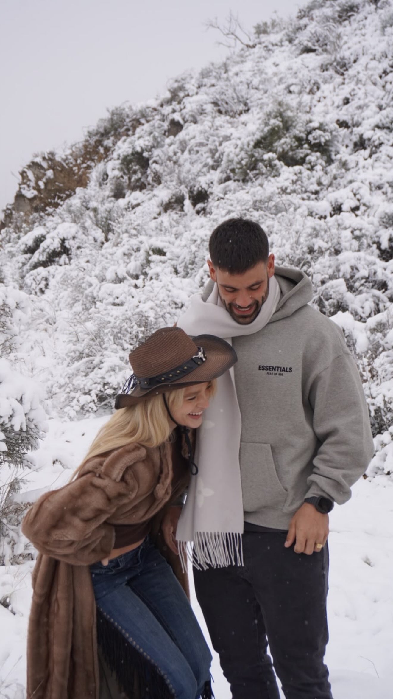 Marta Fort con su novio en Mendoza