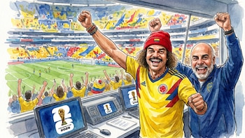 Así reaccionaron ‘el Pibe’ Valderrama y el ‘Chicho’ Serna al primer gol de Daniel Muñoz en el partido Colombia vs. Uzbekistán en el Mundial 2026