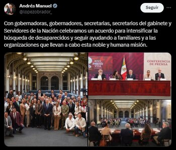 El mandatario compartió imágenes del