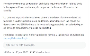 Petro también se basó en ese caso para mostrar algunos avances de sus políticas que, en sus palabras, han beneficiado a la familia - crédito @petrogustavo/X