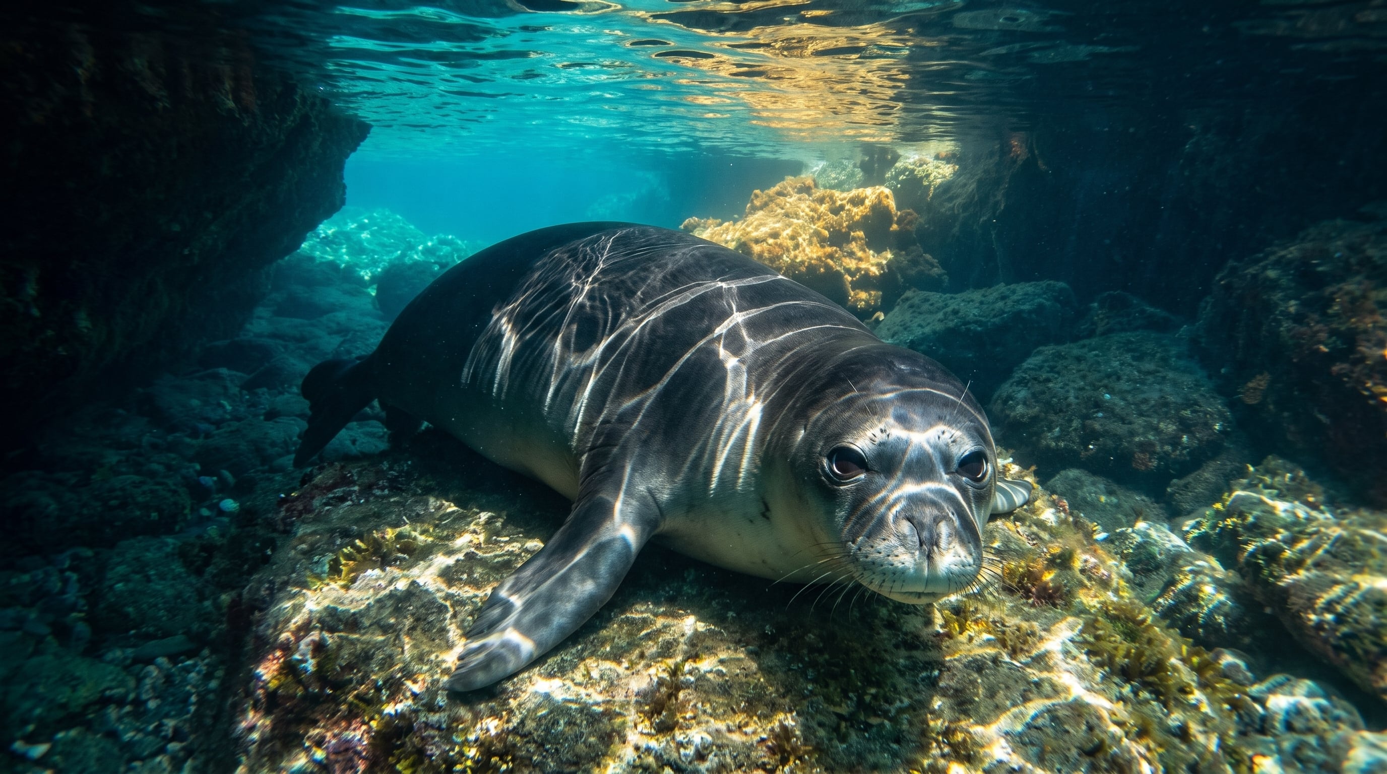 En Grecia, la foca monje del Mediterráneo se refugia en cuevas submarinas para escapar de la presión turística en Formicula (Imagen Ilustrativa Infobae)
