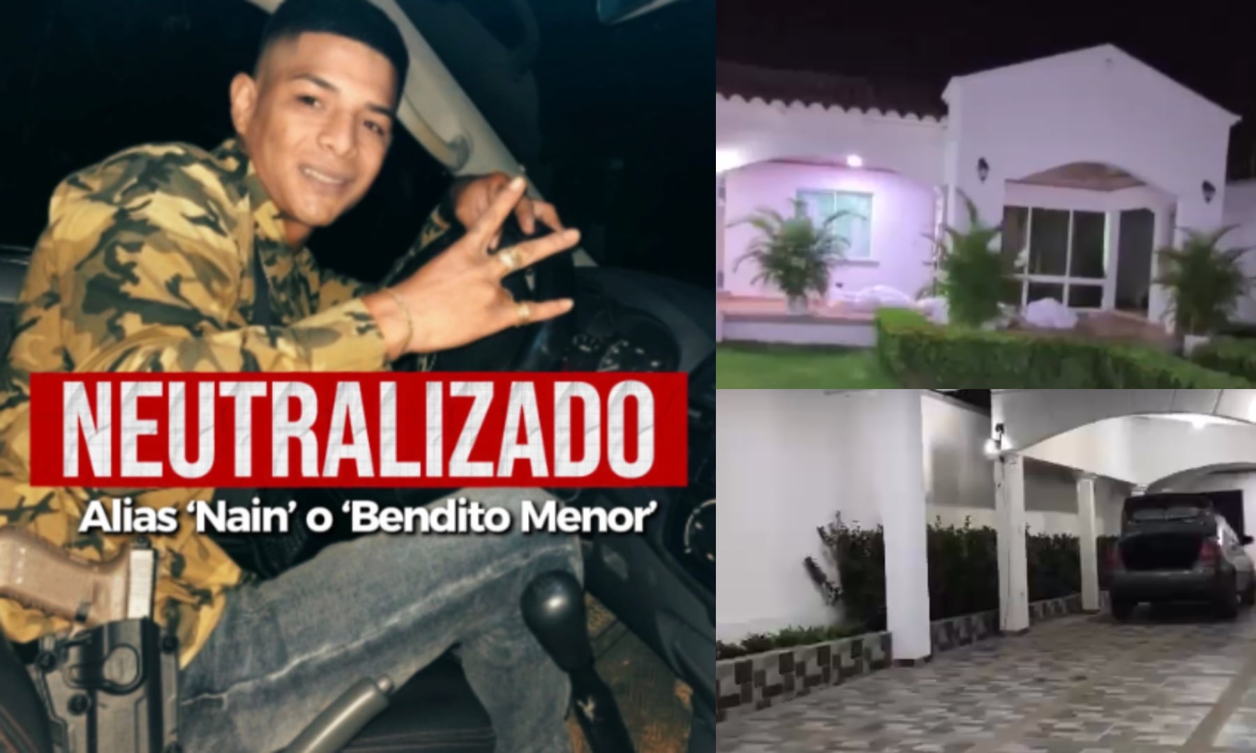 Las autoridades llegaron por aire a la casa donde se ocultaba alias Bendito Menor, ubicada en La Guajira - crédito Dijín y @generaljmora/X