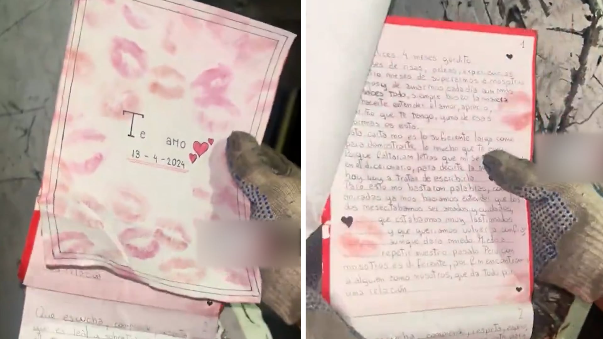Un recolector de residuos halló una carta de amor escrita en 2024 y la encontró dos años después en la basura