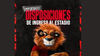 Disposiciones para ingresar al estadio