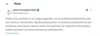 Juan Fernando Cristo responde a