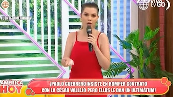 Brunella Horna saliendo en defensa