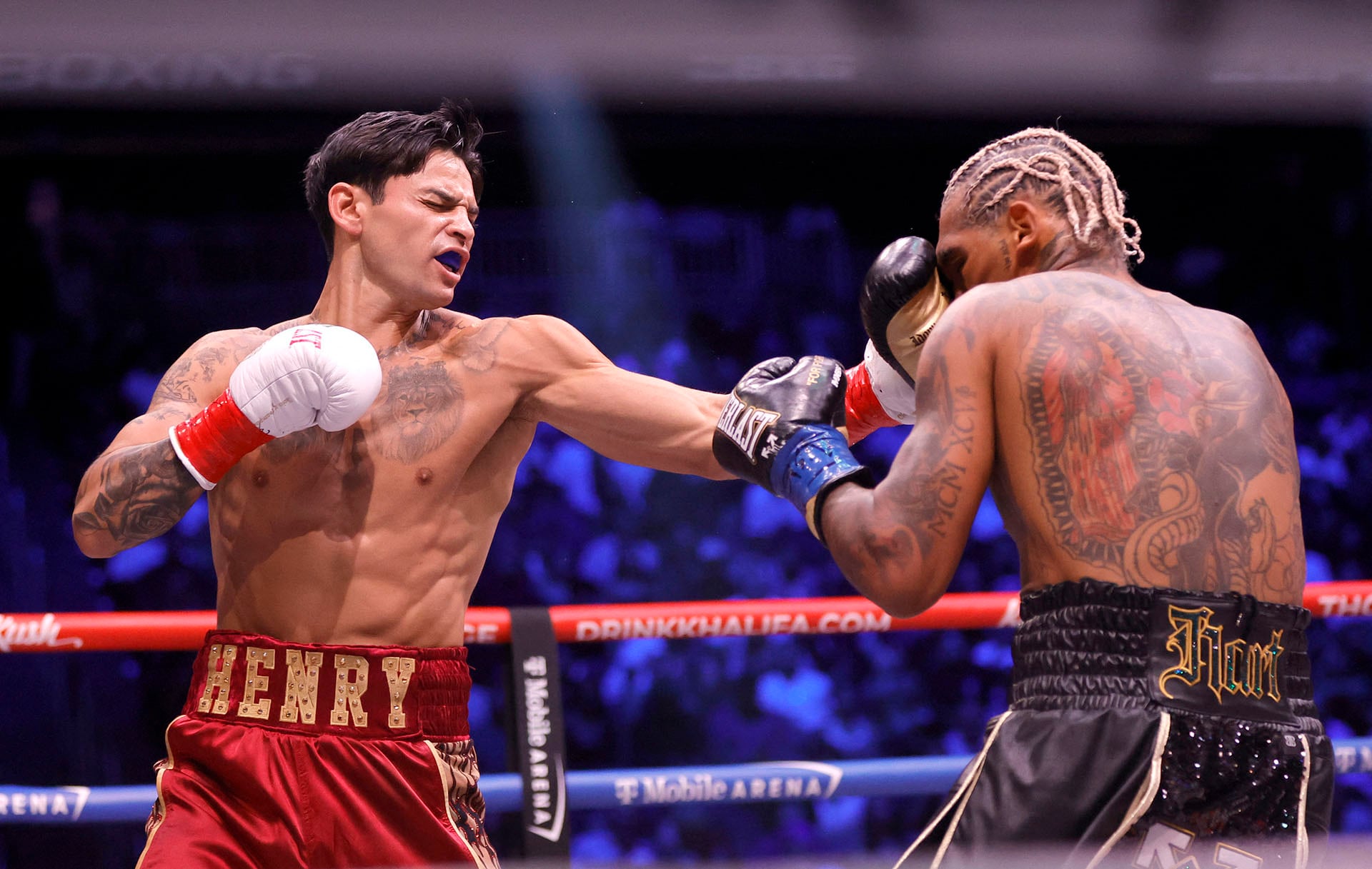 El boxeador Ryan García se impuso a su rival en dos rounds (AFP)