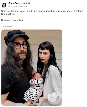 Seán Ono Lennon se convirtió en padre