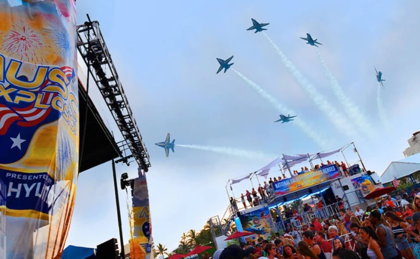 Las exhibiciones principales del evento se desarrollan frente a Lummus Park y en el corredor de Ocean Drive durante el 23 y 24 de mayo (Greater Miami y Miami Beach)