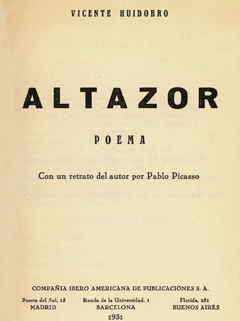 Altazor de Vicente García Huidobro