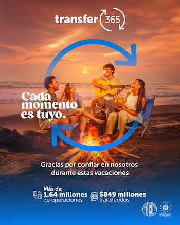 El Salvador registró más de 1.64 millones de transacciones electrónicas durante Semana Santa, sumando USD 849 millones transferidos. (Cortesía: Banco Central de Reserva)
