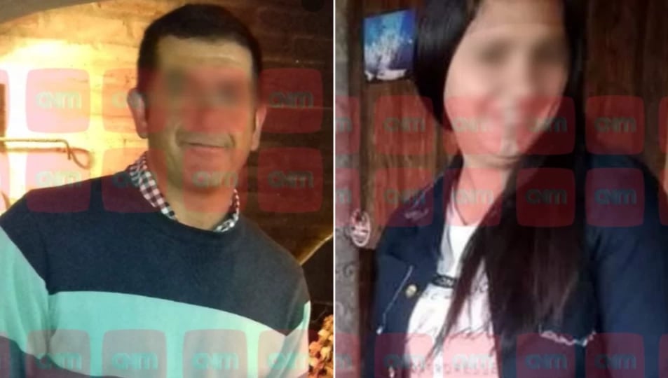 El sospechoso, Javier Flores y su victima Eugenia Mendiburu, de 43 años