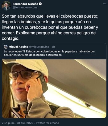 Noroña twitter (Foto: Twitter@fernandeznorona)