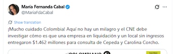 Cabal pidió al CNE que