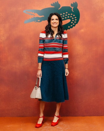 Gaby Sabatini en la Semana de la Moda en París