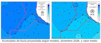 Acumulación de agua proyectada por el BCR