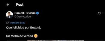 Daniel Briceño reaccionó a la