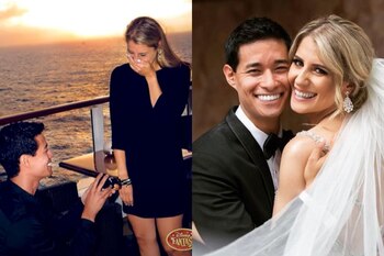 La pareja inició su relación