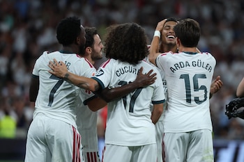 El jugador del Real Madrid celebrando un gol (EFE/Kiko Huesca)
