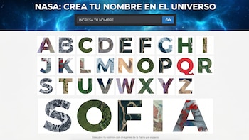 Así puedes hacer tu nombre con fotos capturadas por la NASA