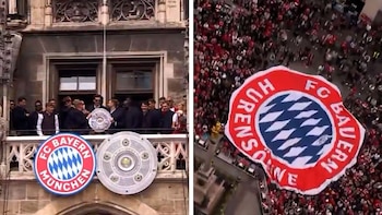 “Recojan esa lona”: filtraron una bandera con un insulto en los festejos por el título del Bayern Múnich
