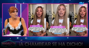 Magaly Medina cuestiona a Sheyla Rojas tras verla vender jeans en TikTok: “Ahora tiene que empezar como de cero”. Captura: Magaly TV La Firme.