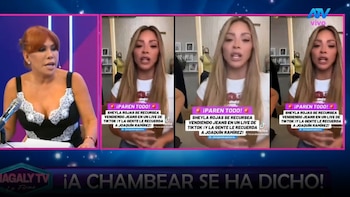 Magaly Medina cuestiona a Sheyla Rojas tras verla vender jeans en TikTok: “Ahora tiene que empezar como de cero”