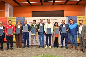 El convenio firmado garantiza el respeto a la cultura Muisca y la protección de la Ruta Ancestral de las Semillas durante la construcción del puente - crédito Gobernación de Cundinamarca